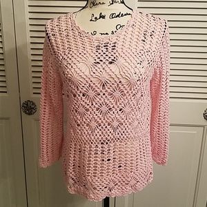 Womens Crocheted Sweater